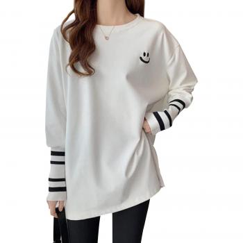Remote Work Ready White Long‑Sleeve T‑Cut Top – High School & Camping Edition