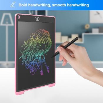 Color Screen Writing Tablet, 12 Inch, Pink