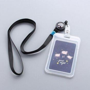 Titular de Insignia Lindo Retráctil con Carrete y Funda para Tarjetas
