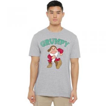 Father’s Day Snow White Grumpy Dad Shirt – Heather Grey, Small Size