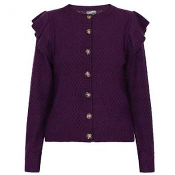 DreiMaster Damen Strickjacke Lila XL/2XL