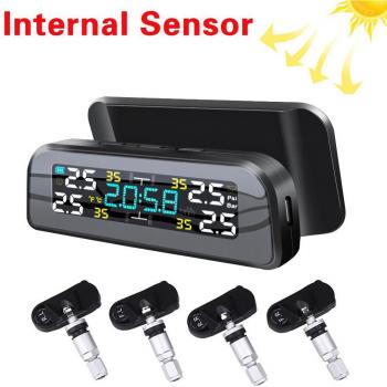 TPMS Solar-Powered Tire Pressure and Temperature Monitor