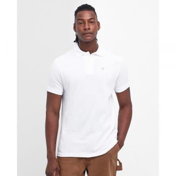Barbour Polo MML0358WH11 – Weiß, Eng anliegend