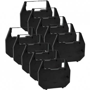 Vhbw 10-Pack Black Ink Ribbon for Privileg Electronic Dot Matrix Printers