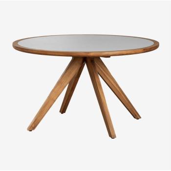 Sklum Mesa de Jardín 130 cm (Acacia + Cemento) – Gris