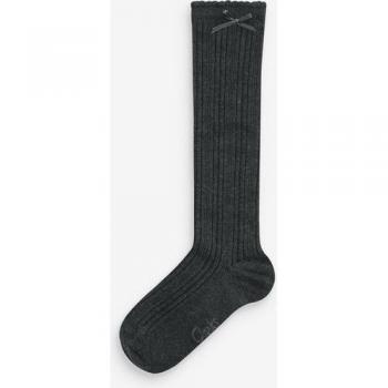 Knee‑High Grey School Socks Set