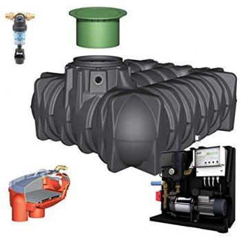 Platin Regenwasser‑Zisterne 5000 L – Professionelles System mit Pumpe