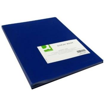 Q-Connect Polypropylene Display Book 40 Pocket Blue KF01259 KF01259