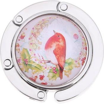 Gancho de Mesa Metálico Plegable con Flores, 1 Unidad, Soporte para Colgar Bolsos de Mano