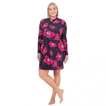 Ulla Popken Stehkragen Badekleid für große Größen