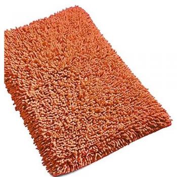 Tapis de bain absorbant 50x80 cm Chenille Terracotta