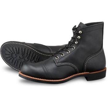 Red Wing Black Harness Lace-up Boots for Men