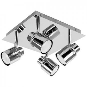MINISUN Square 4-Way Flush Ceiling Light with Warm Bulbs