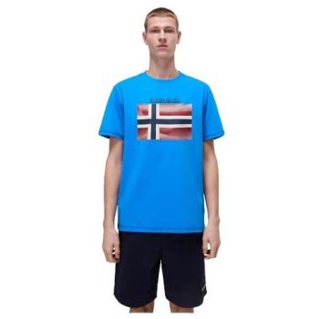 Napapijri Herren‑T-Shirt S‑Lari NP0A4IE5B2W1 – Blau, Regular Fit, Größe S