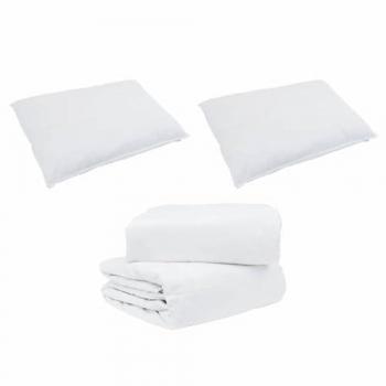 Vidaxl Set di piumoni con cuscino 3 pcs bianco piuma d'anatra