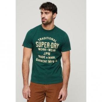 Superdry Hombre Green Graphic Tee Flocado Workwear