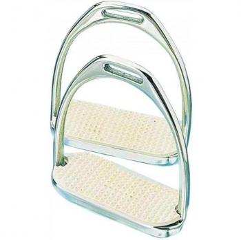 Étriers Korsteel 5 pouces en acier inoxydable à bord de couteau argenté/blanc