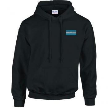 Black Long‑Sleeve Hoodie with Honduran Flag