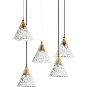 Lampadaire suspendu 5 LED noir Veneto C4