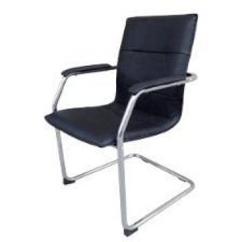 Sedia visitatore Realspace in ecopelle nera