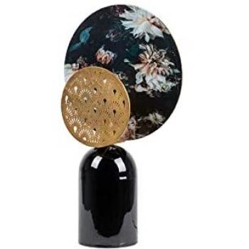 Lámpara de Mesa Elegante de Metal Negro y Dorado 36x14x61 cm