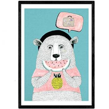Póster A3 Oso Celeste