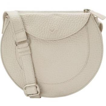 Sigrun Leather Shoulder Bag 23 cm in White by Voi Hirsch
