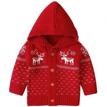 Infant Christmas Deer Hooded Coat 0-18 Months