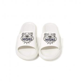 Kenzo Tiger Slide Flip-Flops in White (Men’s)