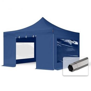 4x4m Premium Pop-Up Gazebo with Steel Frame and Panorama Windows