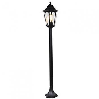 Qazqa Klassische Außenstehlampe New Orleans, Aluminium, Schwarz