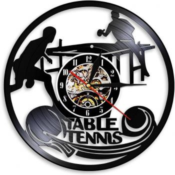 Modern Table Tennis Vinyl Wall Watch