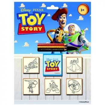 Timbri per Bimbi Disney Toy Story 4 – Set di 5 – Legno e Gomma Naturale – Regalo Perfetto