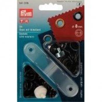 8mm Blackened Brass Grommets and Washers