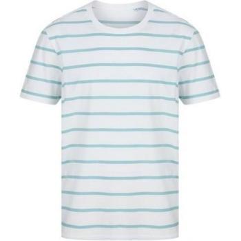 T‑shirt Front Row a righe per uomo, taglia M acquamarina