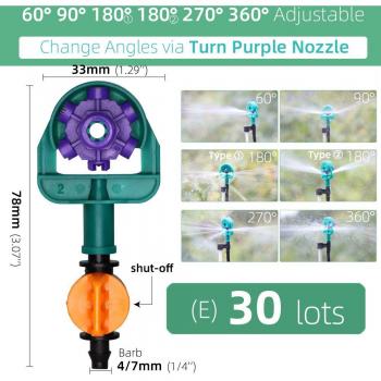 MUCIAKIE Fiberglass Stake Sprinkler