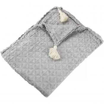 Plaid Lavé Métis Lin & Coton – Beige (155x130 cm)