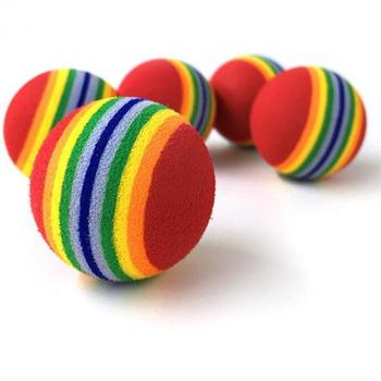 EVA Rainbow Cat Toy Ball