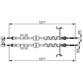 Cable de accionamiento de freno de mano BOSCH 1 987 482 870