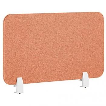 Beliani Desk Screen PET Acoustic Board Fabric Upholstered 72 x 40 cm Light Red Wally