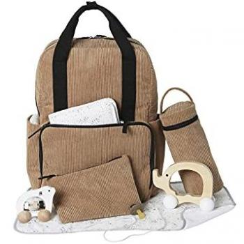 Bolsillo Urbano Vértice de Pana Travel Marrón Liso