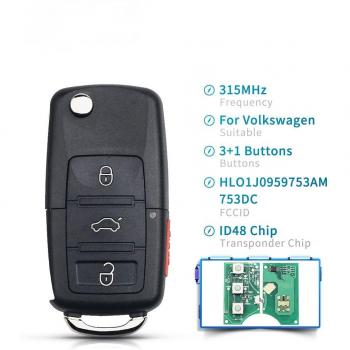 VW Schlüssel 1J0959753 DA/Ah/AG 1K0959753G