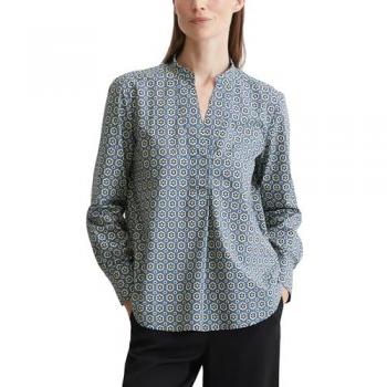 MARC O'POLO Tunikabluse Damen aus Bio-Baumwolle blau Größe 32