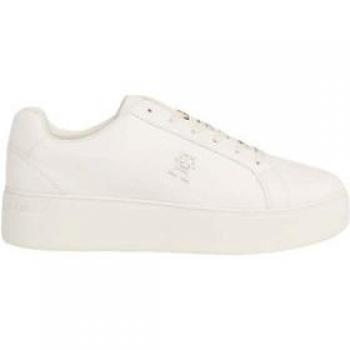 Tommy Hilfiger Women's Beige Wedge Sneakers Size 6 UK