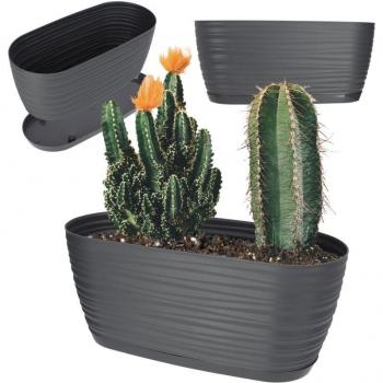Vaso Decorativo Kadax Antracite 27 cm