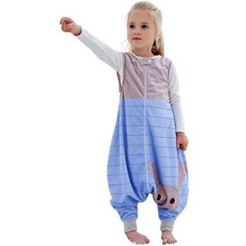 Neonato Michley Nanna a Pelo, con Piedini, Marrone 5-6 anni