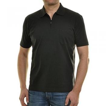 RAGMAN Kurzarm Poloshirt, Schwarz, Größe L