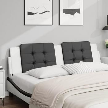 Coussin de tête de lit élégant noir et blanc 180 cm