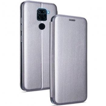 Capa de Couro Prata para Xiaomi Redmi Note 9