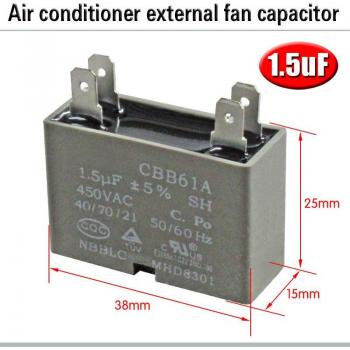 CBB61 Motor Capacitor 1.5-8uF 450V Flameproof